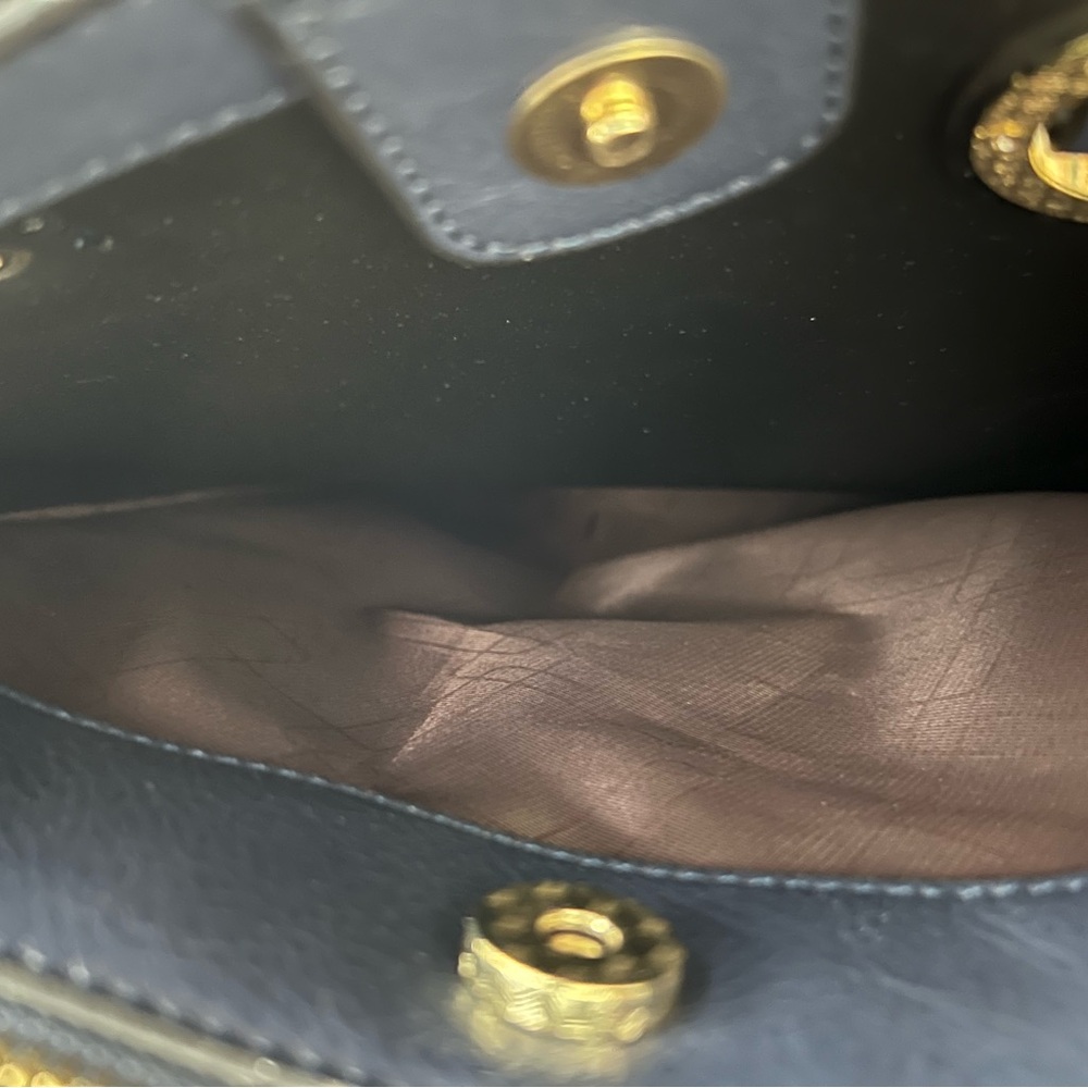 Navy Blue Designer Tote Bag - Picture 6 of 8